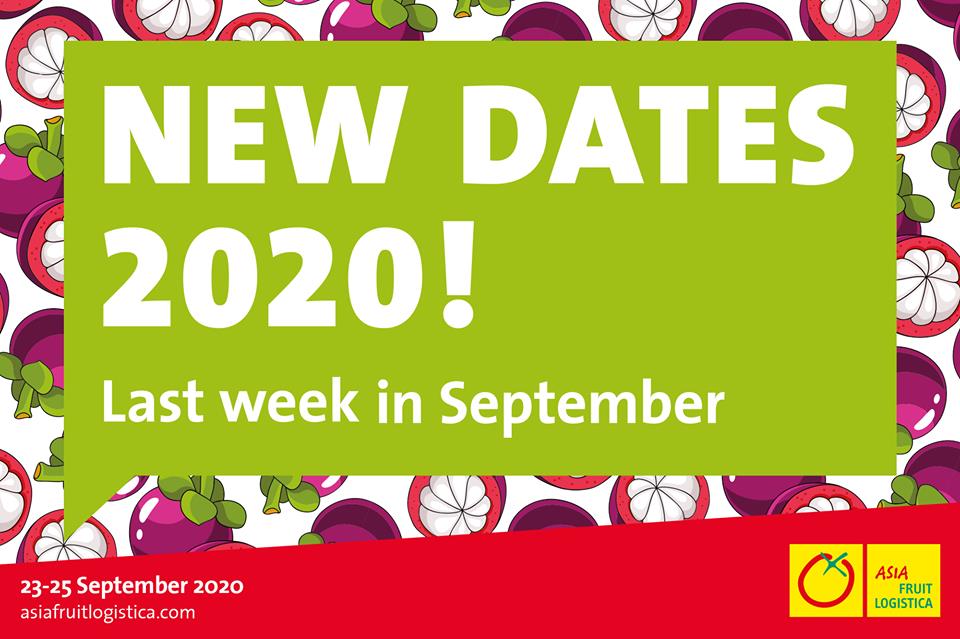 New dates for ASIA FRUIT LOGISTICA in 2020