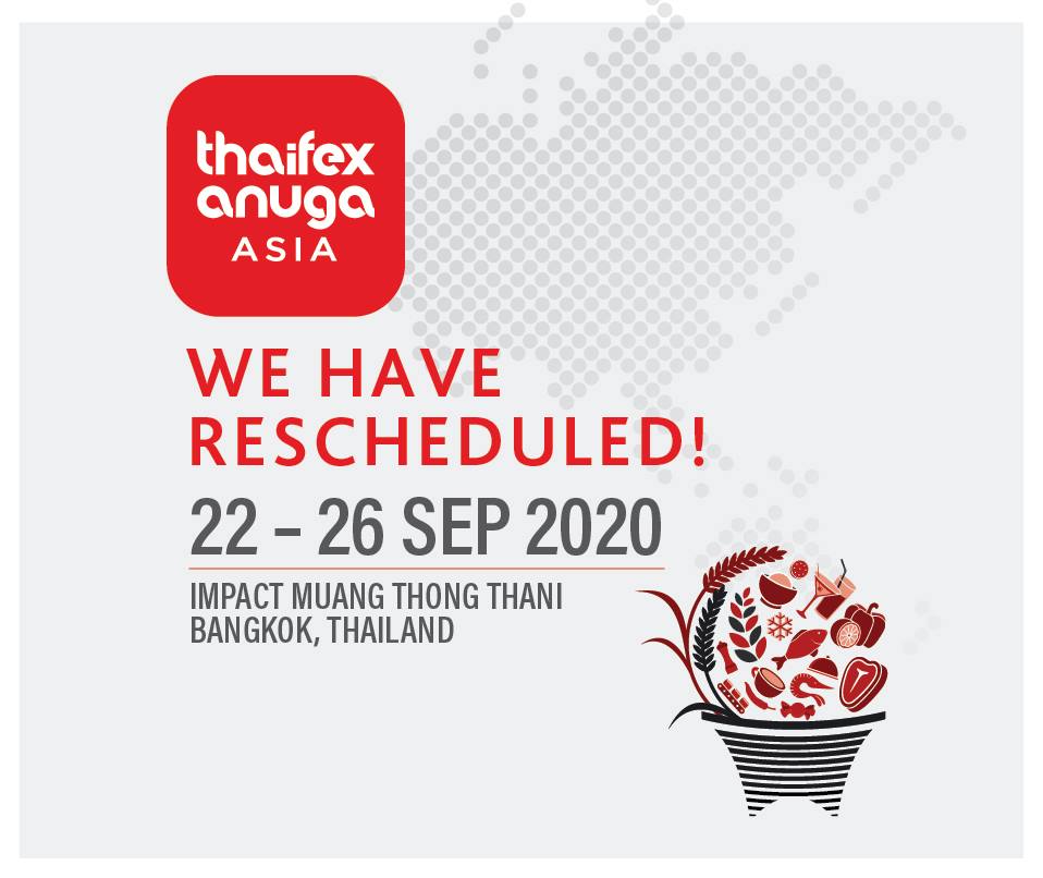 THAIFEX – Anuga Asia 2020 ปรับวันจัดงานเป็นวันที่ 22-26 กันยายน 2563