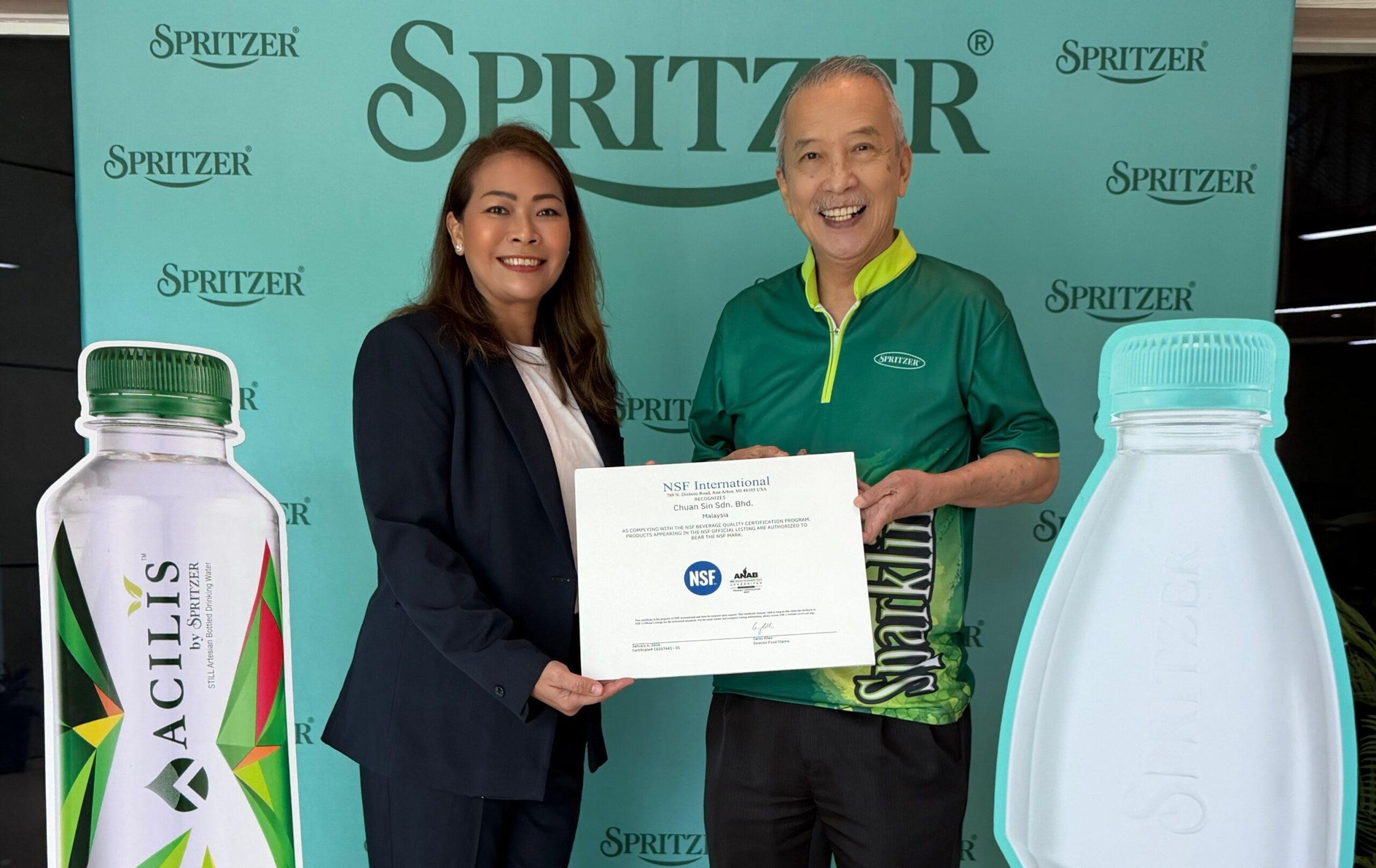 NSF Certifies First Malaysian Bottled Water Client for Beverage Quality